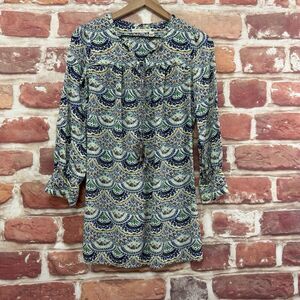 Anthropologie Chelsea & Violet Top Shirt Women's XS Multicolor Boho Floral Tunic